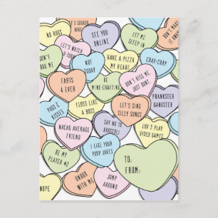 Anti-Valentine Classroom Valentines Older Boys Postcard