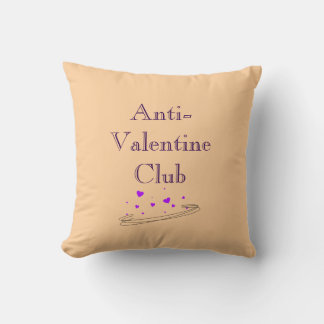 Anti Valentine Club Cute Minimal Pastel Art Cushion