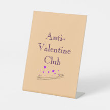 Anti Valentine Club Cute Minimal Pastel Art