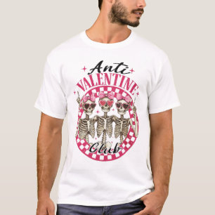 Anti Valentine Club Funny Valentine's Day Vintage T-Shirt