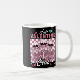 Anti Valentine Club Skeleton Funny Single Valentin Coffee Mug