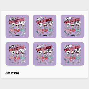 Anti Valentine Girls Club Sticker   Decal