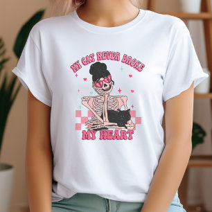 Anti Valentine My Cat Never Broke My Heart T-Shirt