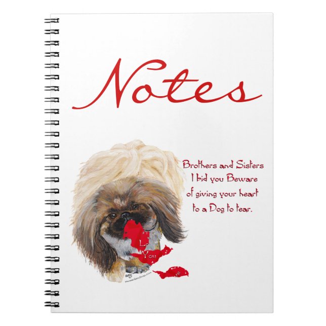 Anti Valentine Pekingese Notebook (Front)