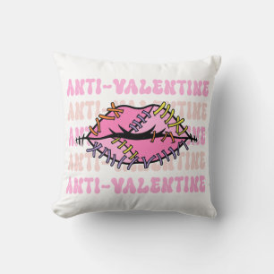 Anti Valentine Pink Lips Cushion