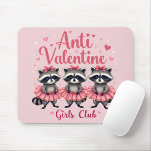 Anti Valentine’s Day Funny Racoon Cute Kawaii Mouse Pad