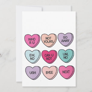Anti Valentine’s Day Funny Single Awareness Holiday Card