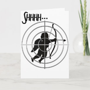 Anti-Valentine - SHHHHH Cupid in Sight Holiday Card
