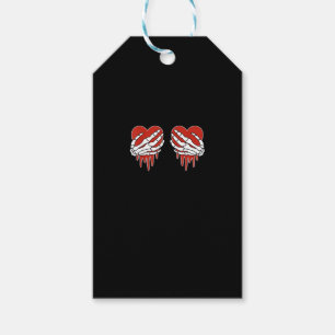 Anti Valentine Skeleton Heart Gothic Style Gift Tags