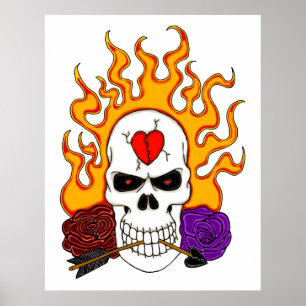 Anti Valentine Skull Poster
