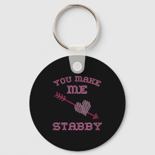 Anti Valentine Ugly Valentines Day Feeling Stabby Key Ring