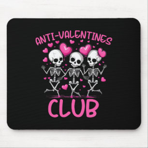 Anti-valentines Club Funny Skeletons Dancing  Mouse Pad