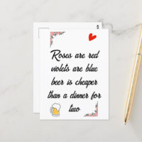 Anti Valentine's Day Beer Funny Card
