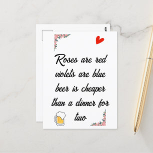 Anti Valentine's Day Beer Funny Card