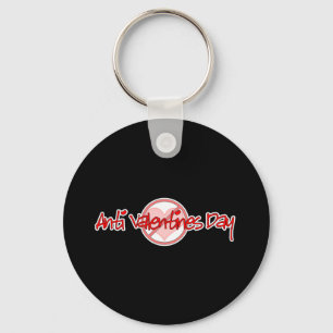 Anti Valentine's Day Black Key Ring
