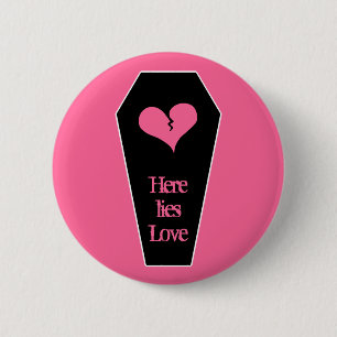 Anti Valentines day coffin 6 Cm Round Badge