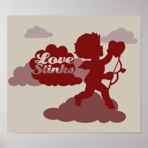 Anti-Valentines Day Cupid Art Poster