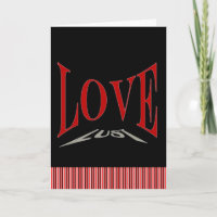 Anti Valentine's Day Love or Lust Card