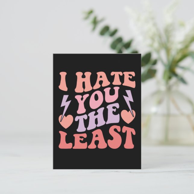 Anti Valentine's Day Sarcastic Galentine Postcard (Standing Front)