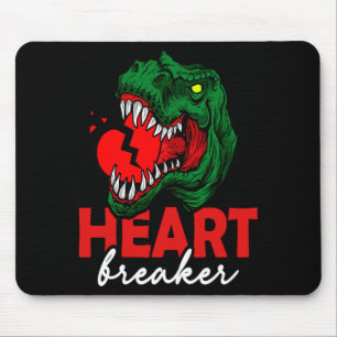 Anti Valentines Day Single Heart Breaker T Rex Di  Mouse Pad