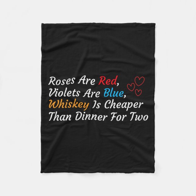 Anti Valentines Day Valentines Drink Anti Valenti  Fleece Blanket (Front)