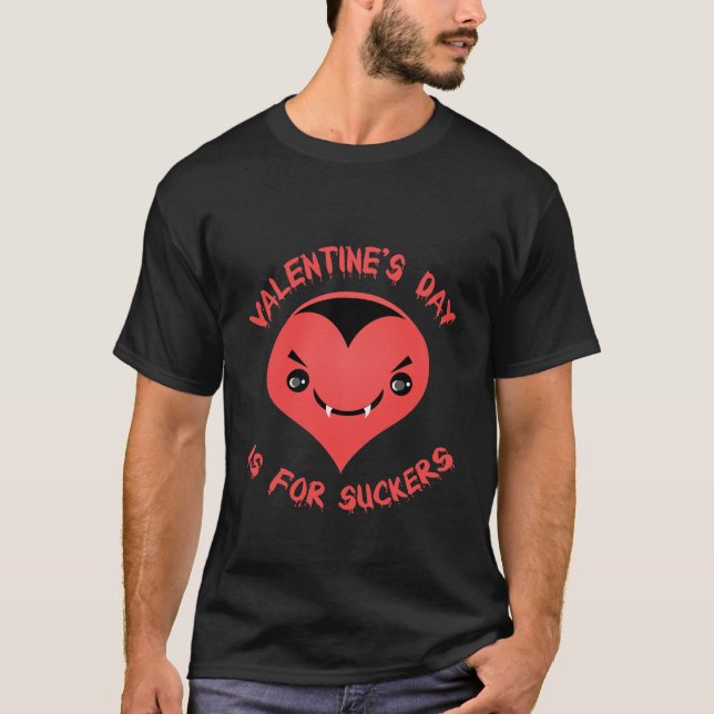 Anti Valentine's Day Vampire Heart T-Shirt (Front)