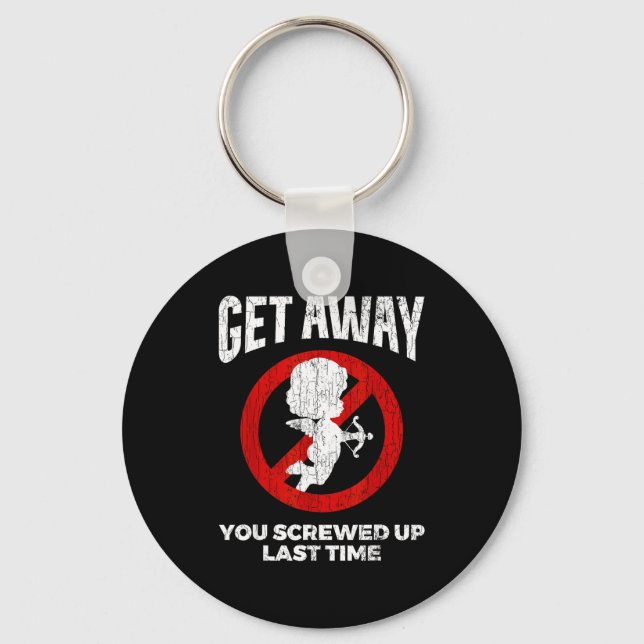 Anti Valentines Sarcastic Cud Quote Funny Gift  Key Ring (Front)