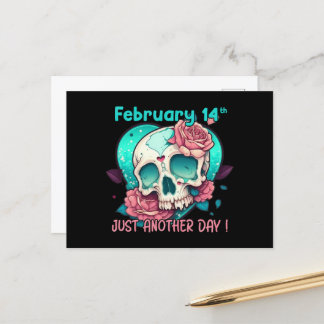 Anti-Valentines Skull - Just Another Day Postcard