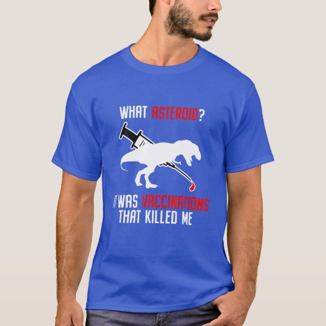 Anti-Vax | No Vaccine Funny Exvaxxer Antivaxxers T-Shirt (Front)