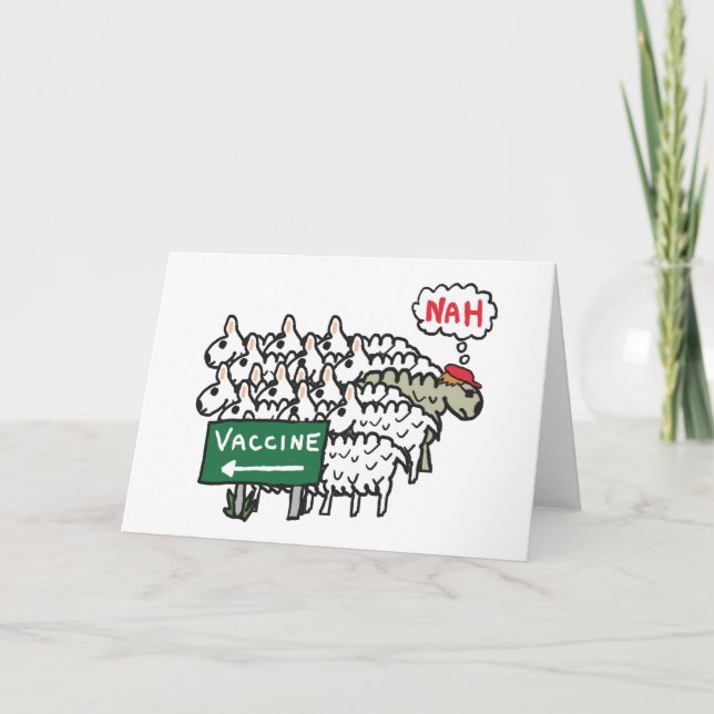 Anti Vax Sheep Vaccination Card (Front)