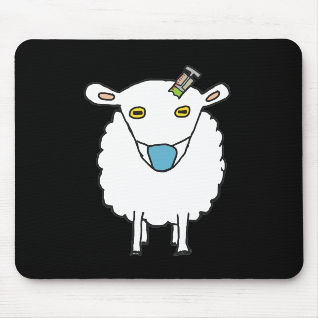 Anti Vax Sheep Vaccination Mouse Pad (Front)