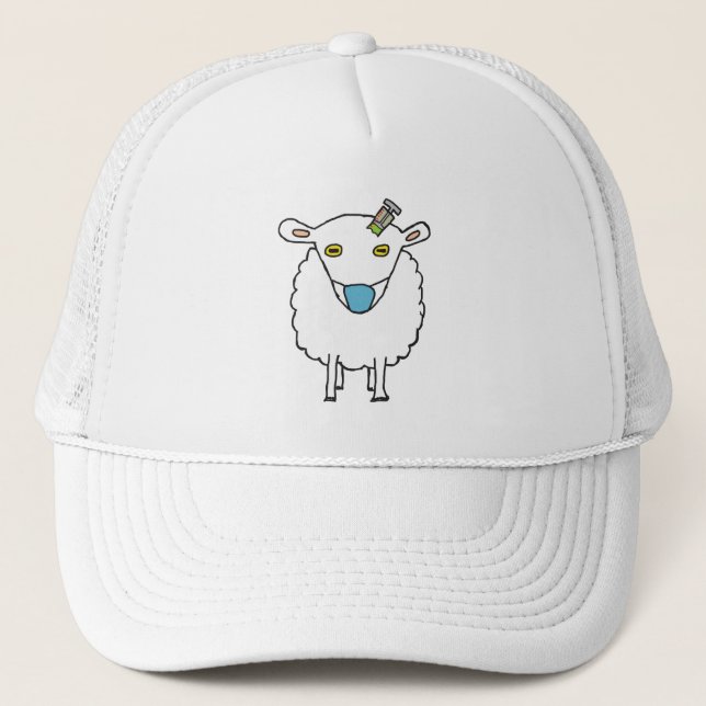 Anti Vax Sheep Vaccination Trucker Hat (Front)