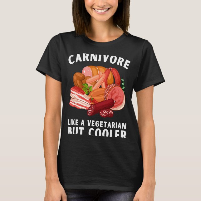 Anti Vegan Carnivore Meat Eater Keto Diet T-Shirt (Front)