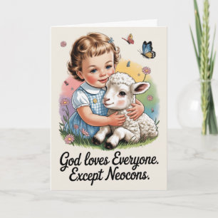 Anti War America First Easter Peace Christian Card