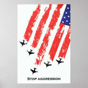 Anti-War Poster Stop Aggression American wars