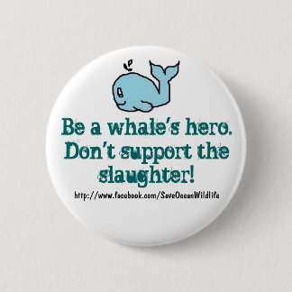 Anti-Whaling 6 Cm Round Badge