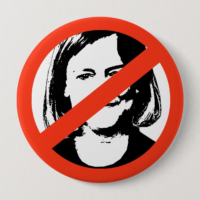 ANTI-WHITMAN / ANTI-MEG WHITMAN 10 CM ROUND BADGE (Front)