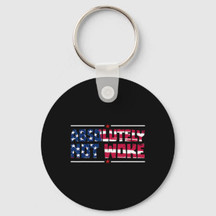 Anti-woke Absolutely Not Woke Usa Flag Free Speech Key Ring