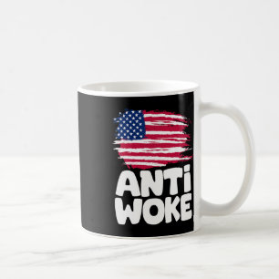 Anti Woke American Flag Conservative Republican Fo Coffee Mug