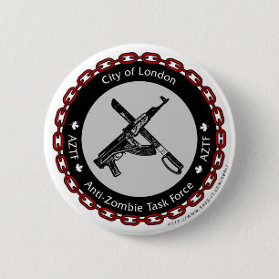 Anti-Zombie Task Force 6 Cm Round Badge