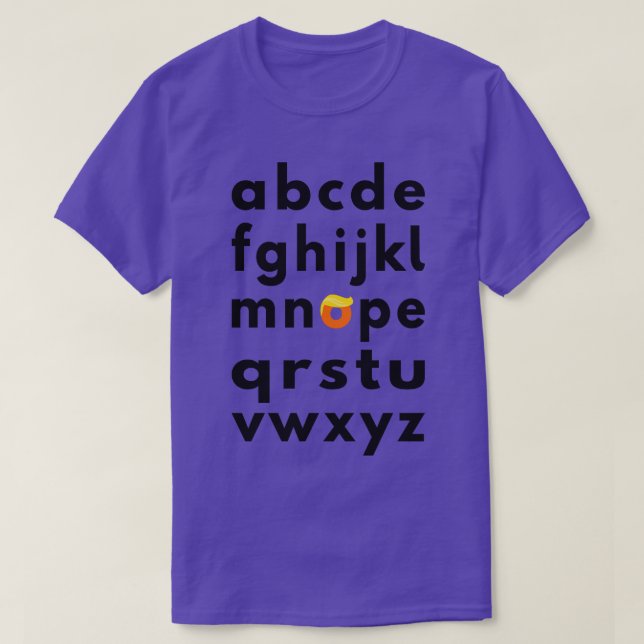 AntiAlphabet Nope I T-Shirt (Design Front)