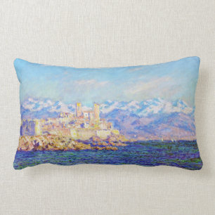 Antibes, Afternoon Effect, 1888 Claude Monet cool, Lumbar Cushion