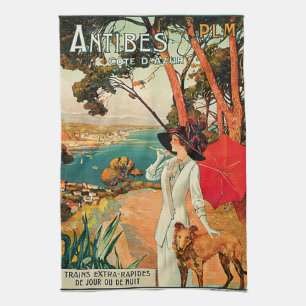 Antibes Cote D'Azur Tea Towel