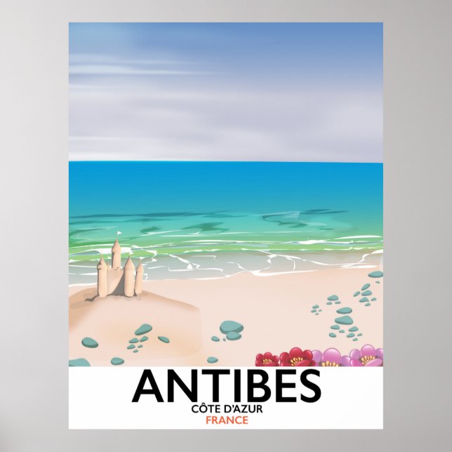 Antibes France Beach poster (Front)