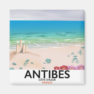 Antibes France Beach poster Magnet