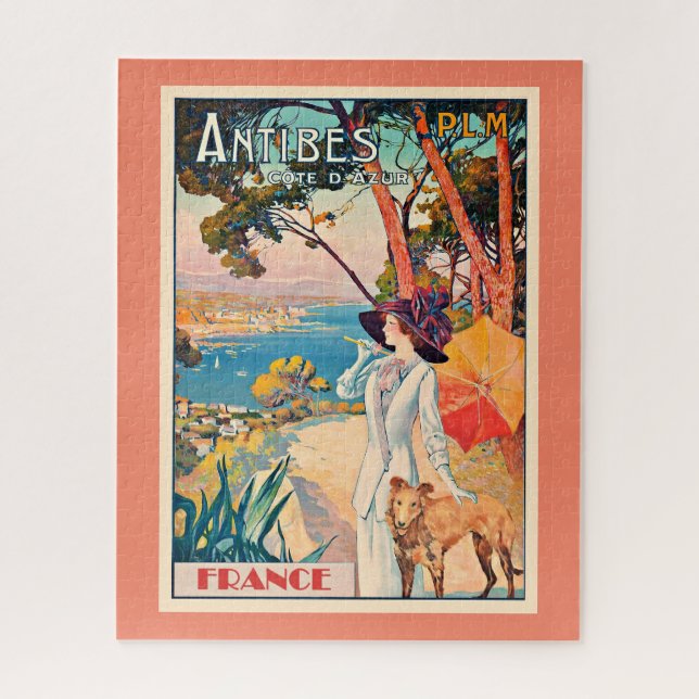 Antibes France vintage poster Jigsaw Puzzle (Vertical)