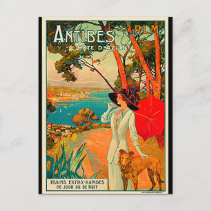Antibes France Vintage Poster Postcard