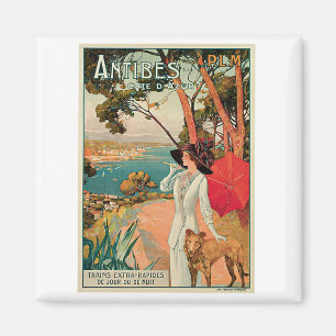 Antibes France Vintage Travel Advertisement Magnet