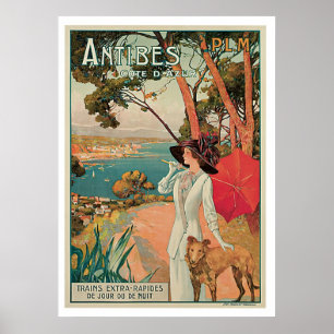Antibes France Vintage Travel Poster