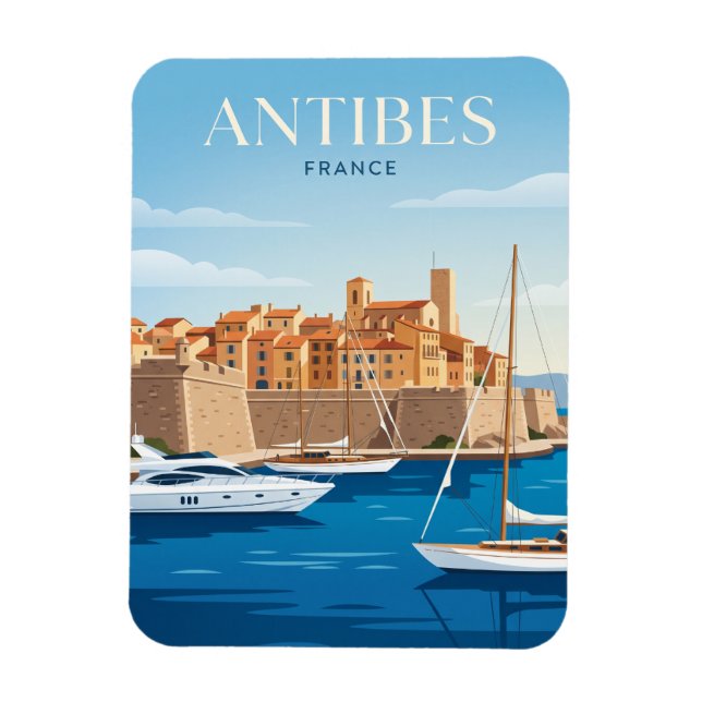 Antibes Harbour France Magnet (Vertical)